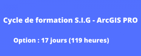 Cycle complet de formation SIG  « ArcGIS PRO » en ligne